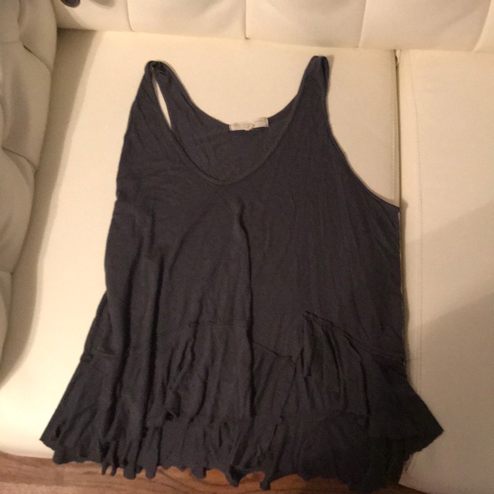 Grey flowy tank